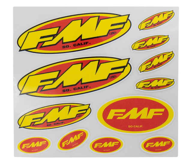 FMF Racing 5In Jersey Sticker (Yel/Red) (50 Pack) - 012498