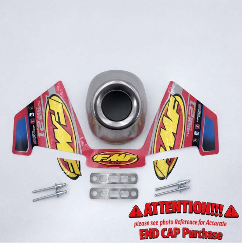 FMF Racing T-CORE 2.1 REPLACEMENT SLASH CUT S/S REAR CONE CAP-1.250 inch - 020528
