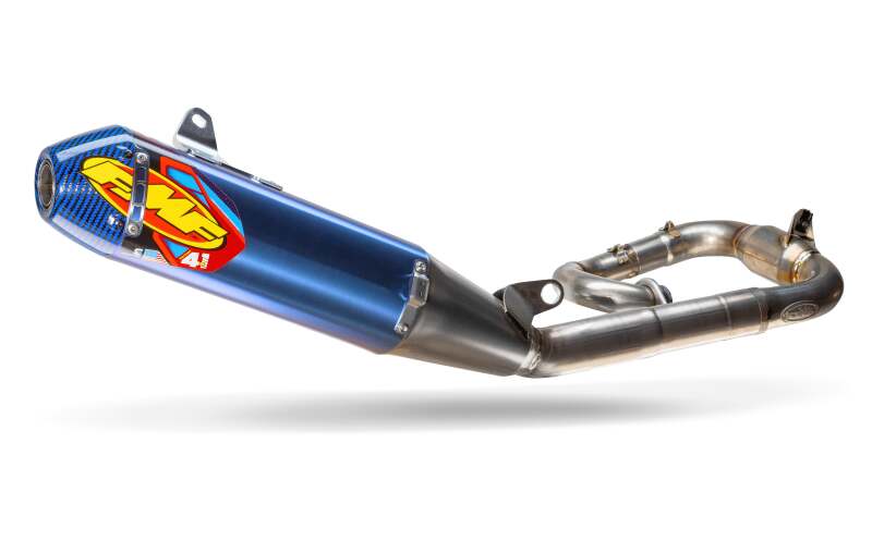 FMF Racing Yamaha YZ450F 2023-2025 Anod Fact 4.1 RCT w/ R. Carbon Cap Comp Sys w/TI MB Header/ Mid Pipe - 044489