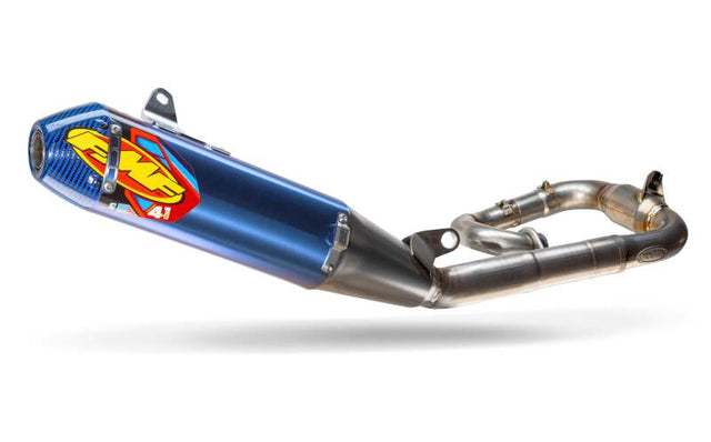 FMF Racing Yamaha YZ450F 2023-2025 Anod Fact 4.1 RCT w/ R. Carbon Cap Comp Sys w/TI MB Header/ Mid Pipe - 044489