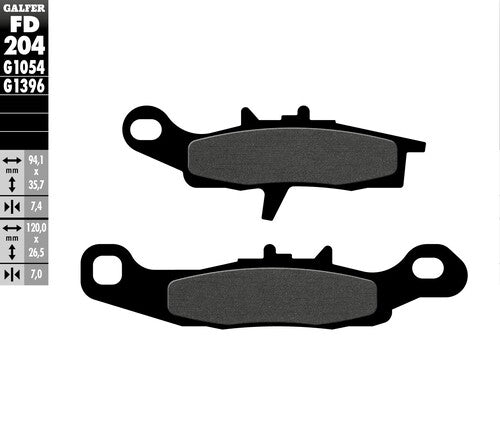 GALFER G-Semi-Metallic Brake Pads - FD204G1054