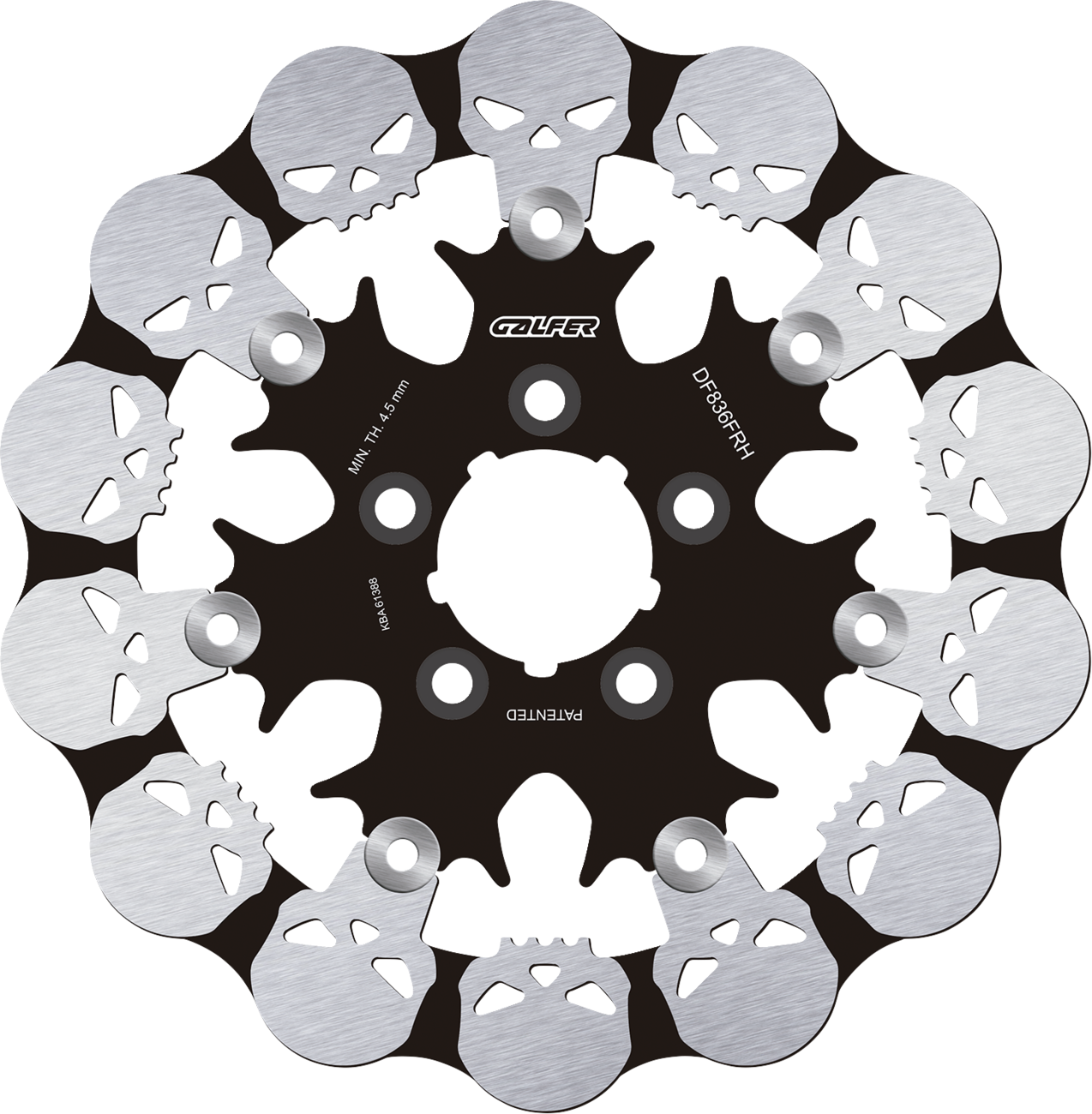GALFER Skull Brake Rotor - Brake Rotor / Floating / Rear 1710-4237