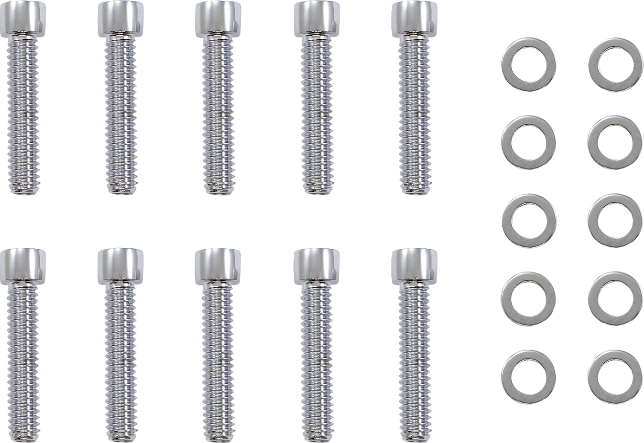 GARDNER-WESTCOTT Cam Cover Bolt Kit - Bolt Kit / Cam Cover / Socket-Head / Chrome / Twin Cam DS175006