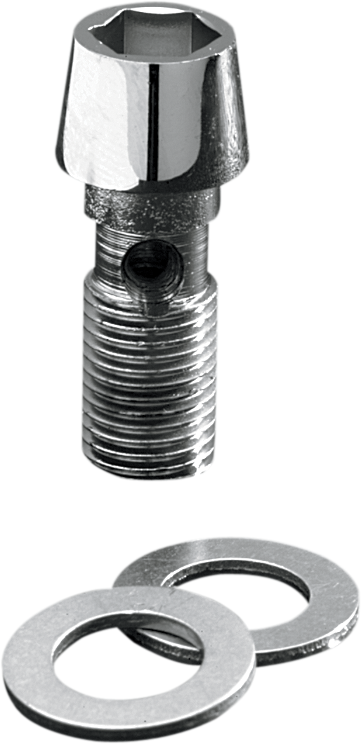 GARDNER-WESTCOTT Polished Chrome Tapered Socket-Head Banjo Bolt - Banjo Bolt / 3/8-24 / Tapered DS-096647