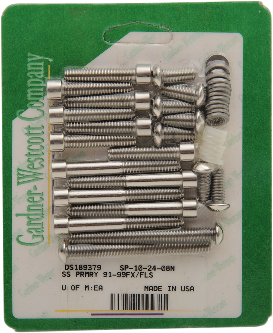 GARDNER-WESTCOTT Primary Clutch/Chain Cover Bolt Kit - Bolt Kit / Primary/Clutch/Chain Cover / Socket-Head DS189379