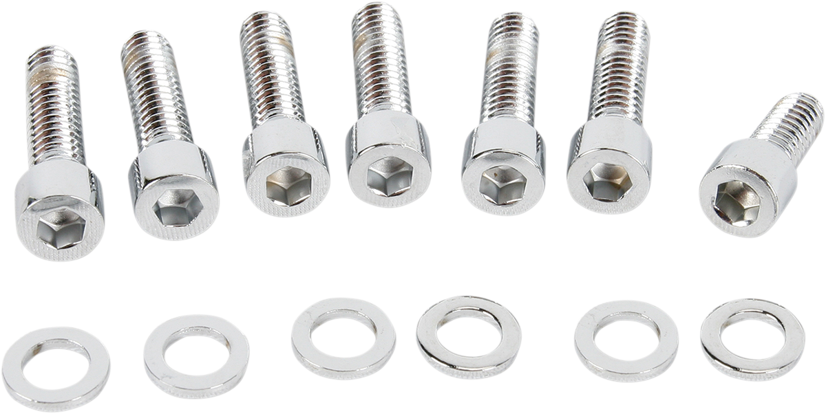 GARDNER-WESTCOTT Transmission Top Cover w/Sensor Mount Bolt Kit - Bolt Kit / Transmission Top Cover w/Sensor Mount / Socket-Head / Chrome 2401-0303