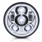 Eagle Lights 5 3/4" LED Headlight Kit with Halo Ring for Harley-Davidson® and Indian® Motorcycles - Generation III / Chrome