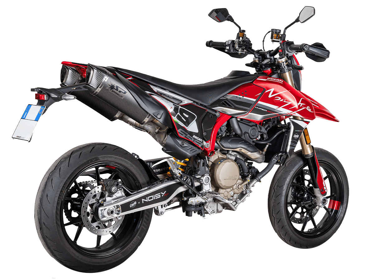 Spark Ducati Hypermotard 698 "Double Force Evo Carbon" Slip-On Exhaust (2024-2026)