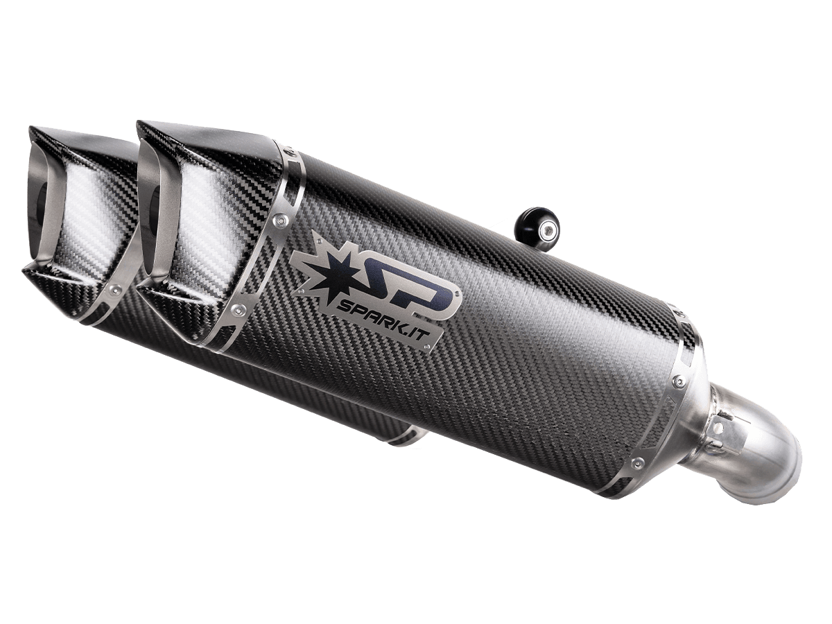 Spark Ducati Hypermotard 698 "Double Force Evo Carbon" Slip-On Exhaust (2024-2026)