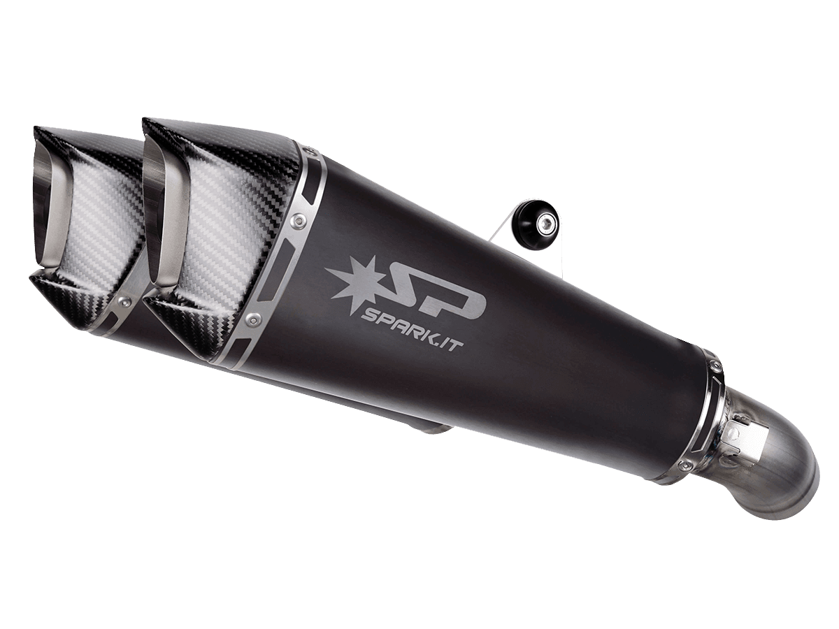 Spark Ducati Hypermotard 698 "Double Konix Evo Dark" Slip-On Exhaust (2024-2026)
