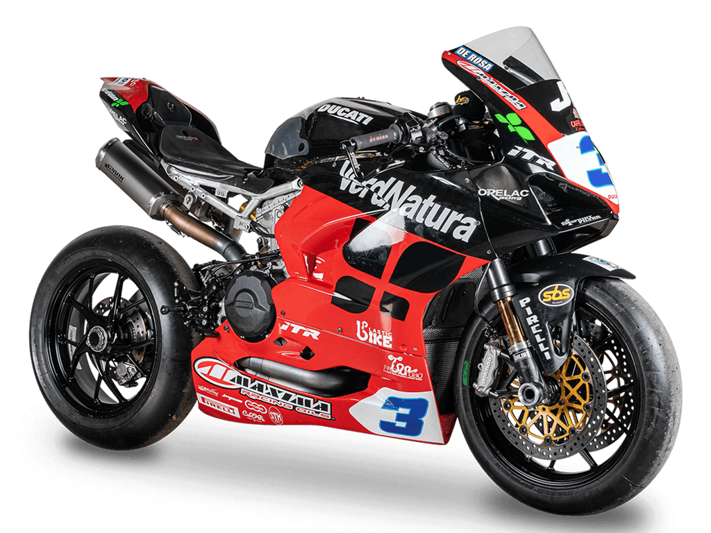 Spark Ducati Panigale V2 / 959 "Double Rectangular" Titanium Full Exhaust System (SingleArm Rear) (WSBK Evolution) (899 2014-2015 / 959 2016-2019 / V2 2020-2024)