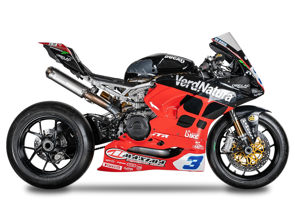 Spark Ducati Panigale V2 / 959 "Double Rectangular" Titanium Full Exhaust System (SingleArm Rear) (WSBK Evolution) (899 2014-2015 / 959 2016-2019 / V2 2020-2024)