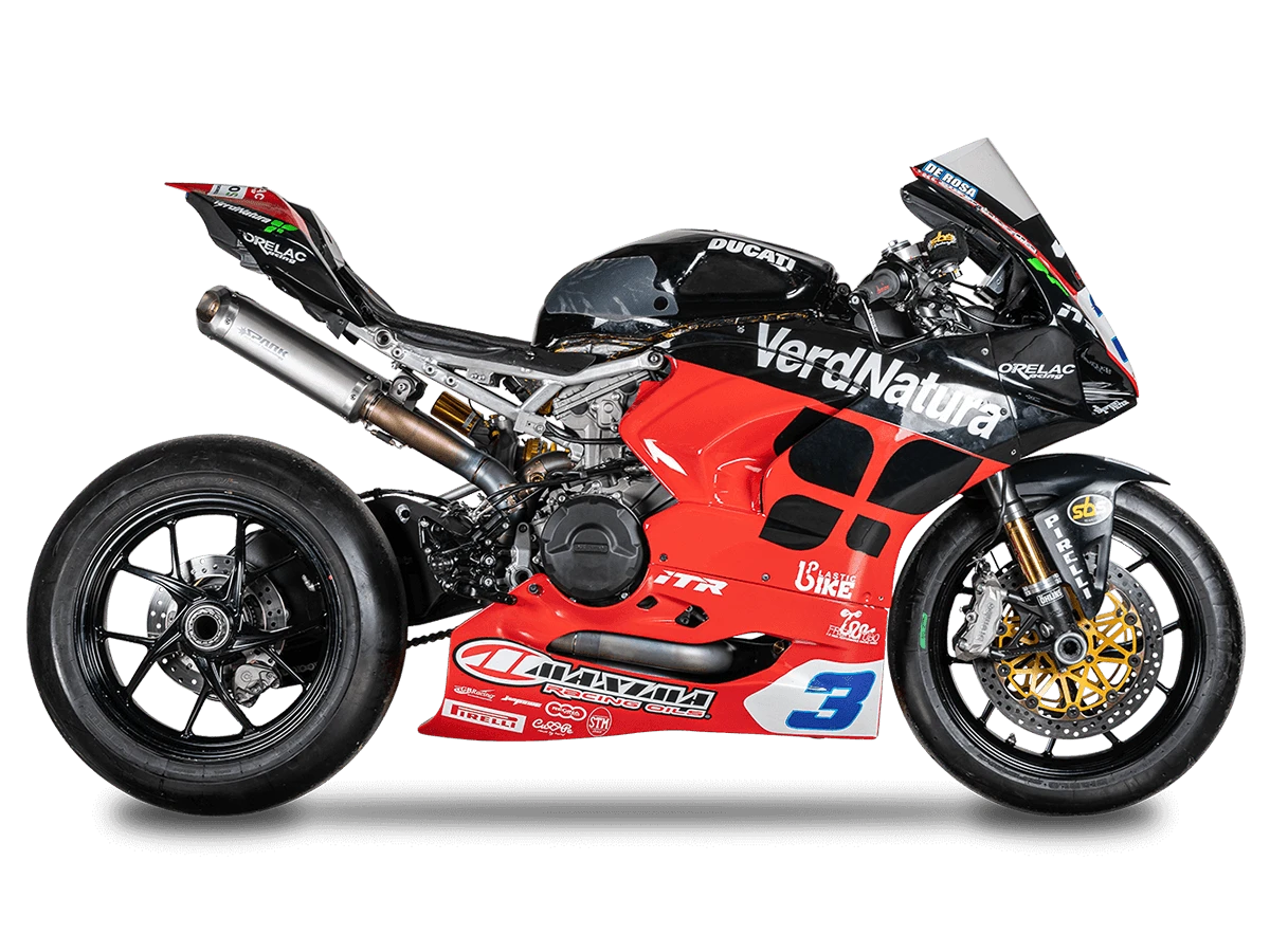 Spark Ducati Panigale V2 / 959 "Double Rectangular" Titanium Full Exhaust System (SingleArm Rear) (WSBK Evolution) (899 2014-2015 / 959 2016-2019 / V2 2020-2024)