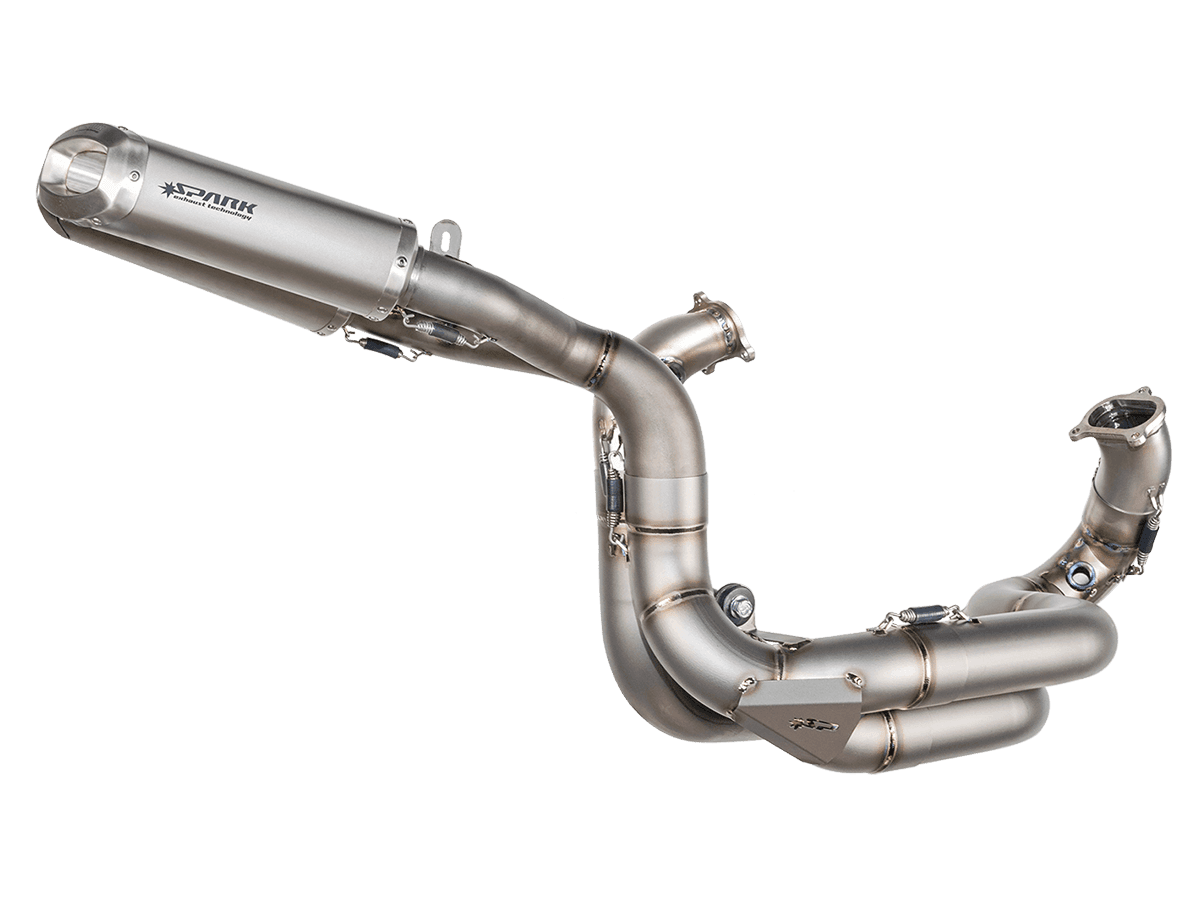 Spark Ducati Panigale V2 / 959 "Double Rectangular" Titanium Full Exhaust System (SingleArm Rear) (WSBK Evolution) (899 2014-2015 / 959 2016-2019 / V2 2020-2024)