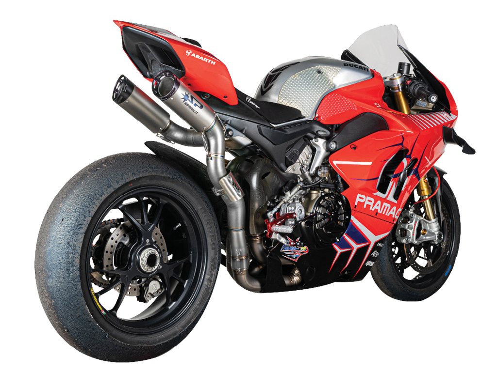 Spark Ducati Panigale V4 S/R Streetfighter "Double Dyno" Titanium Semi-Full Exhaust System (Carbon) (SingleArm Rear) (Panigale V4 2018-2024 / Streetfighter V4 2020-2024)