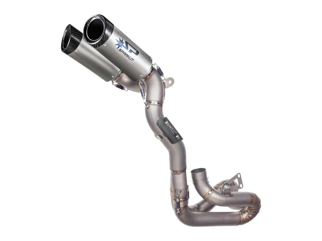 Spark Ducati Panigale V4 S/R Streetfighter "Double Dyno" Titanium Semi-Full Exhaust System (Carbon) (SingleArm Rear) (Panigale V4 2018-2024 / Streetfighter V4 2020-2024)