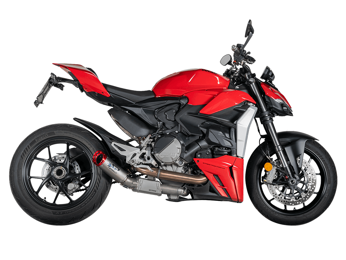 Spark Ducati Panigale V2 S/R Streetfighter V2 "Dyno Red" Slip-On Exhaust (SingleArm Rear) (Panigale V2 2020-2024 / Streetfighter V2 2022-2024)