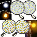 Eagle Lights 2" Generation II Front and Rear LED Turn Signals Kit for Harley-Davidson® Motorcycles - Front 1157 / Rear 1156 / Rear LEDs Amber