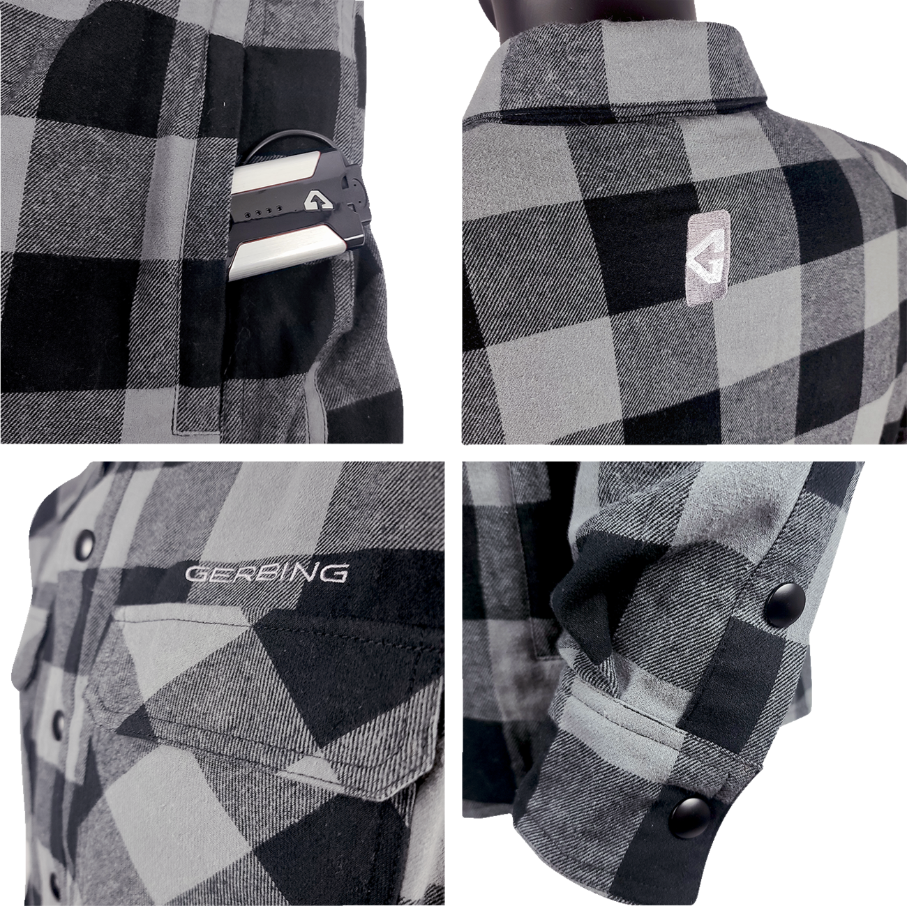 GERBING HEATED CLOTHING 7 V Battery Heated Flannel Shirt