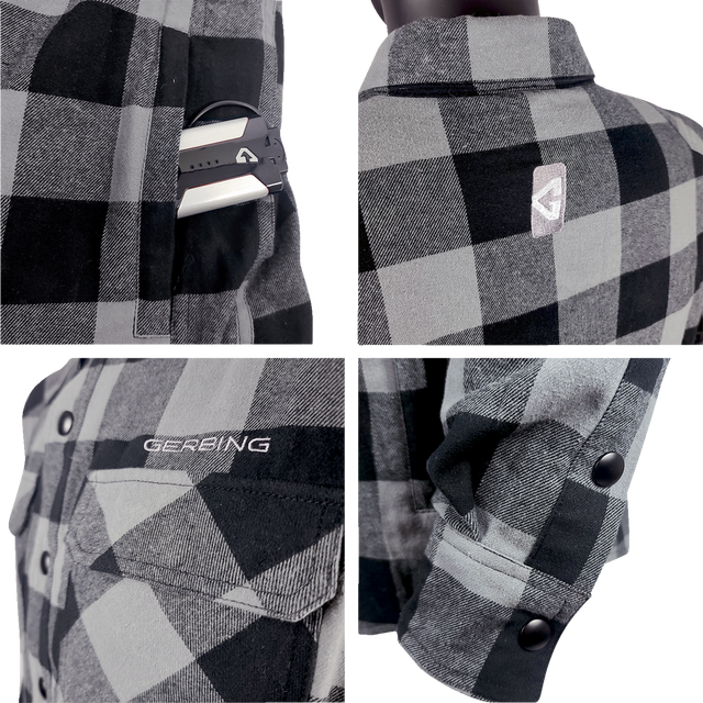 GERBING HEATED CLOTHING 7 V Battery Heated Flannel Shirt