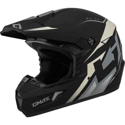 GMAX MX-46 COMPOUND HELMET MATTE BLACK/GREY/WHITE XL