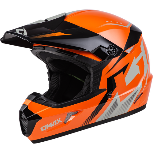 GMAX MX-46 COMPOUND HELMET ORANGE/BLACK/GREY XL