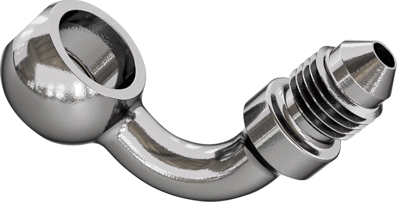 GOODRIDGE Banjo Adapter - Banjo Adaptor / 90° for 7/16" Bolt / Stainless Steel 1742-0719