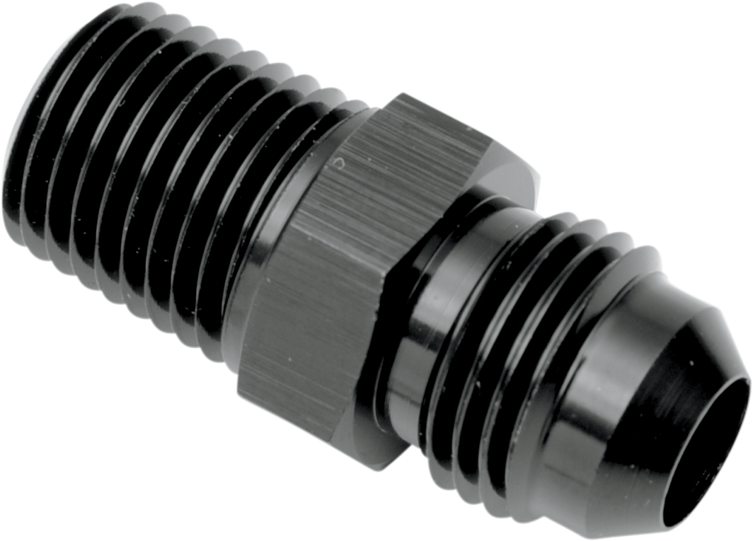 GOODRIDGE Oil Line Fitting — -6 AN Male/1/8" NPT Male - Oil Line Fitting / Black -Straight / 1/8" NPT 0711-0205