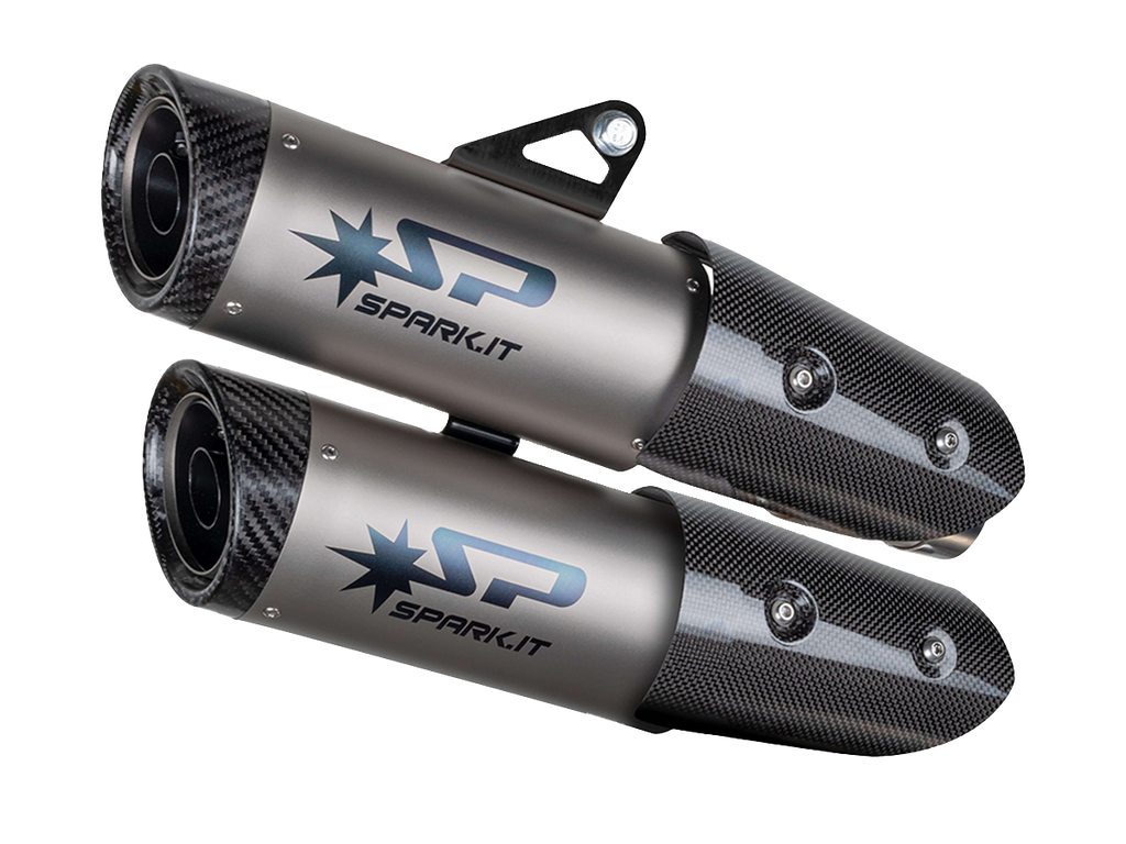 Spark Triumph Speed Triple 1200 "Double Dyno" Slip-On Exhaust (Carbon) (2021-2026)
