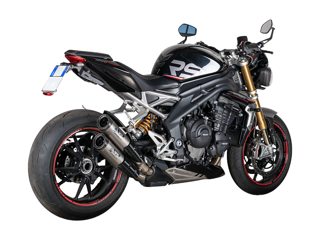 Spark Triumph Speed Triple 1200 "Double Dyno" Slip-On Exhaust (Carbon) (2021-2026)