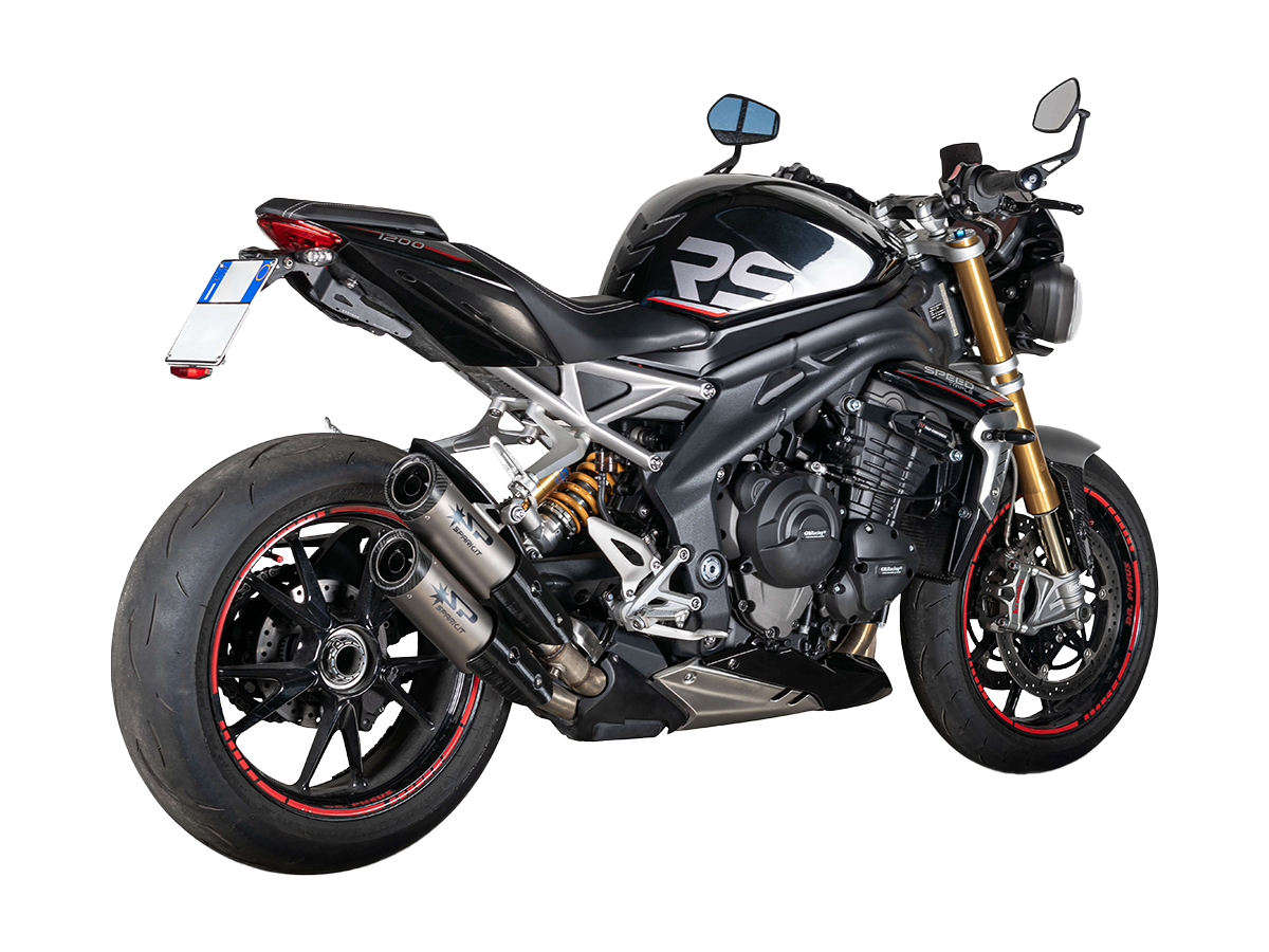 Spark Triumph Speed Triple 1200 "Double Dyno" Slip-On Exhaust (Carbon) (2021-2026)