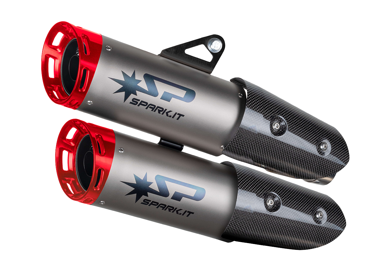 Spark Triumph Speed Triple 1200 "Double Dyno" Slip-On Exhaust (Red) (2021-2026)