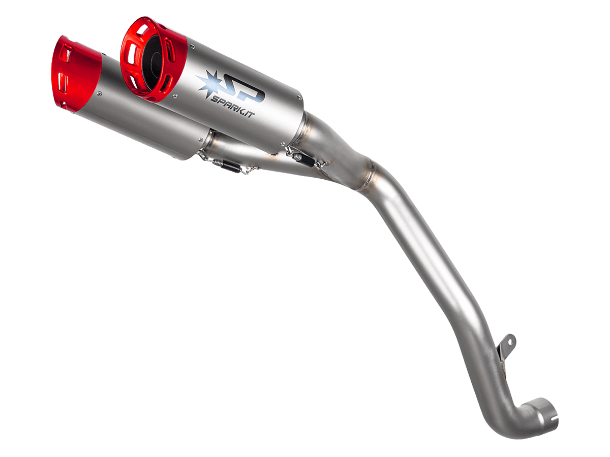 Spark Triumph Speed Triple 1200 "Double Dyno" High Mount Exhaust (Red) (2021-2025)