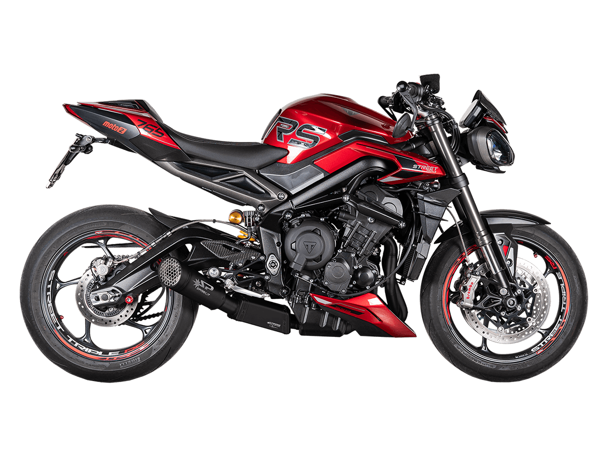 Spark Triumph Street Triple 765 R/RS Moto2 "Grid-O" Exhaust System (E5) (Dark) (2023-2026)