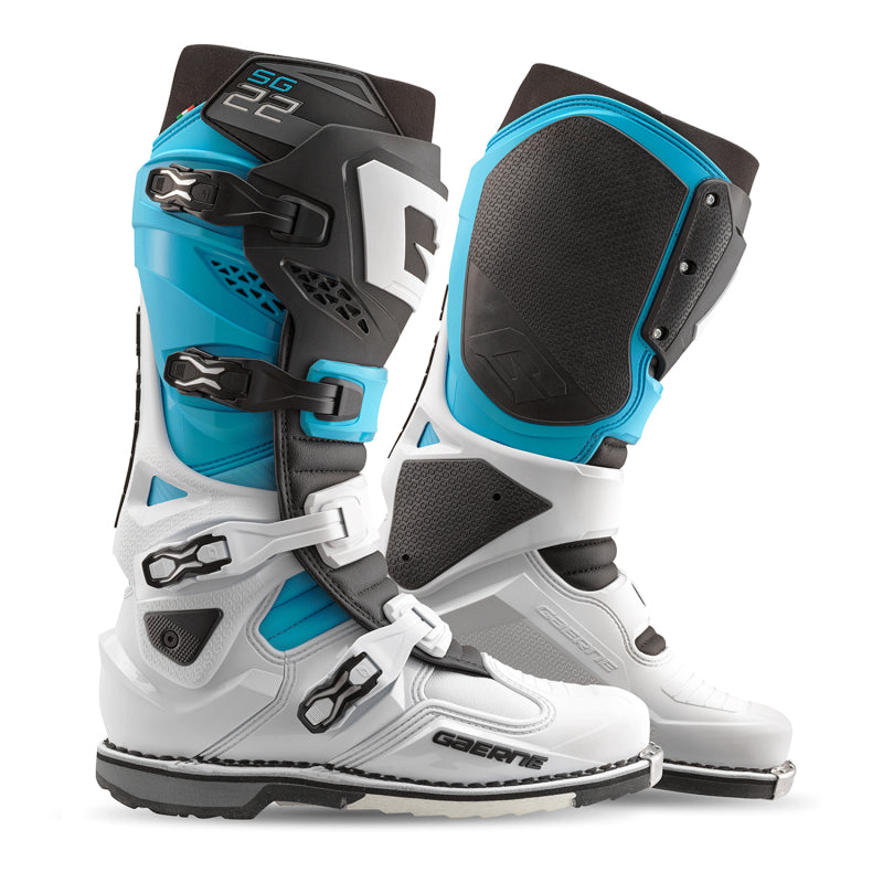 Gaerne SG22 Limited Edition Boot White/Black/Light Blue Size - 8 - 2262-003-8