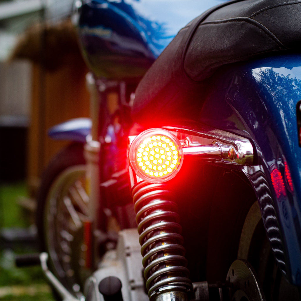 Eagle Lights 2" Rear LED Turn Signals for Harley-Davidson Motorcycles- Generation I / 1156 Base / Red