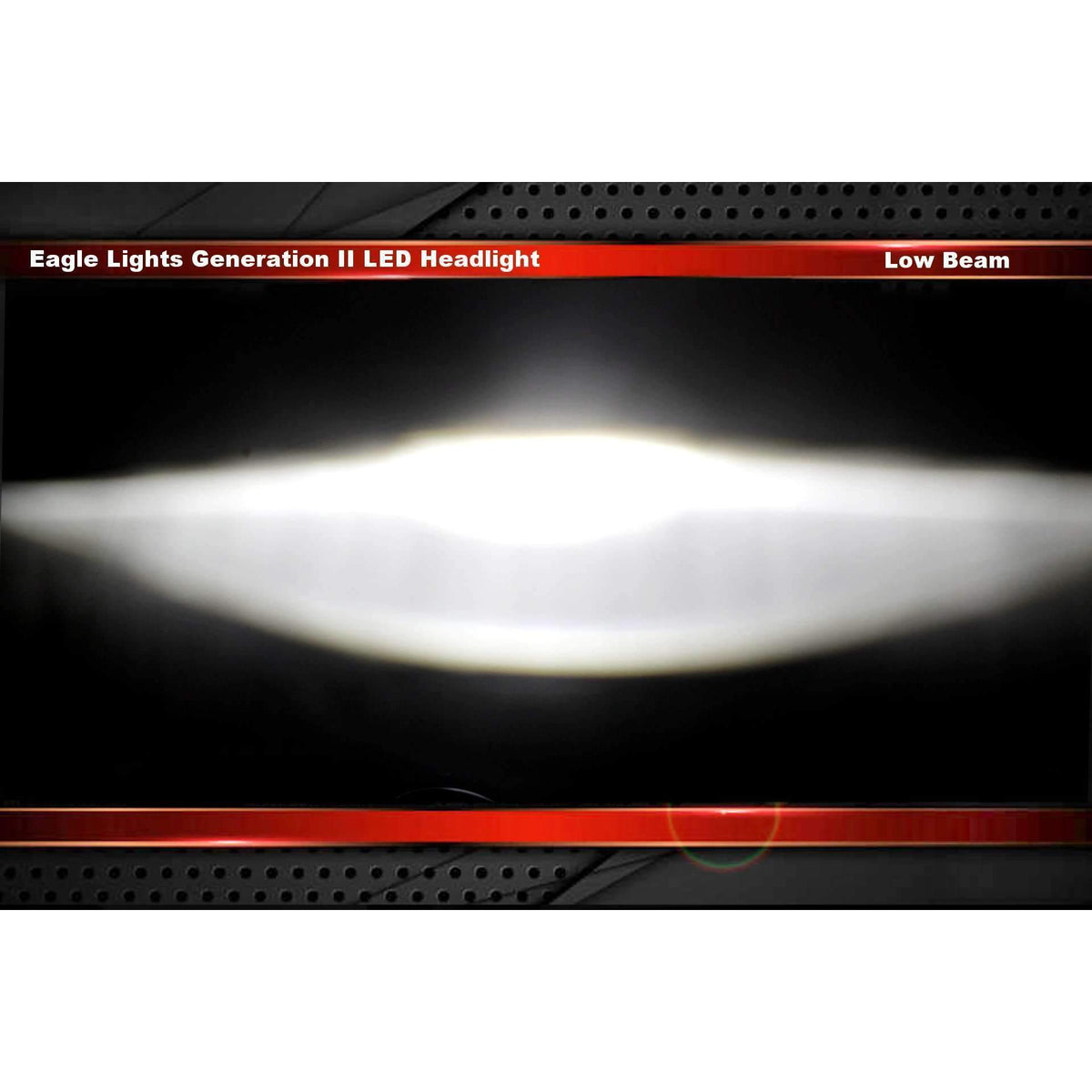 Eagle Lights 7" LED Headlight for Harley-Davidson® and Indian® Motorcycles - Black / Generation II