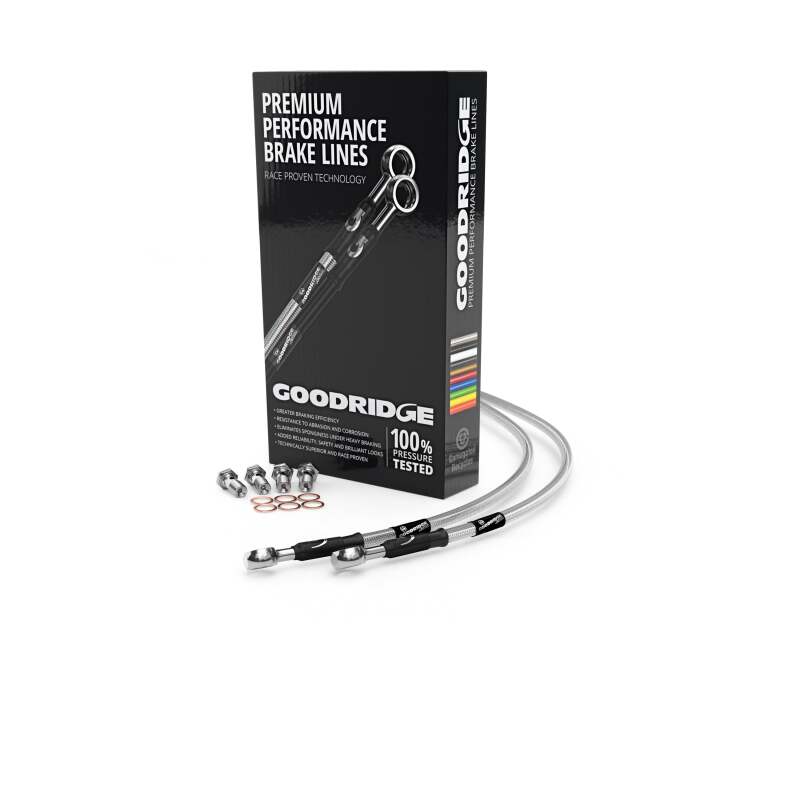 Goodridge 2015-2023 Harley-Davidson FLTRX/FLTRXS/ST Clear Front Brake Line w/Clear Fitting - HD0132-1FC-CL