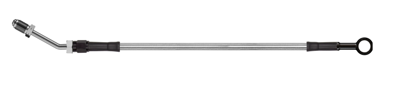 Goodridge 60in Universal Clutch Line w/Blk Zinc Fittings & Clear Hose - Straight Banjo w/M10 Fitting - HD3001-1CB-CL60
