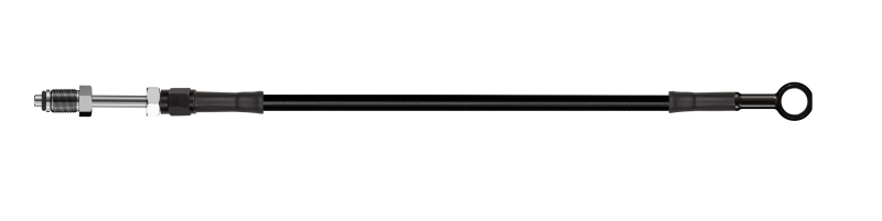Goodridge 62in Universal Clutch Line w/Black Zinc Fittings & Black Hose - Straight Banjo 7/16 UNF - HD1001-1CB-BK62
