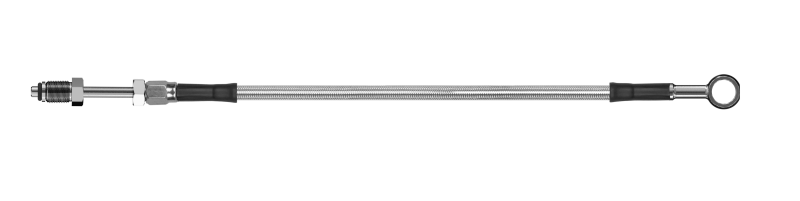 Goodridge 64in Universal Clutch Line w/SS Fittings & Clear Hose - Straight Banjo 7/16 UNF - HD1001-1CC-CL64