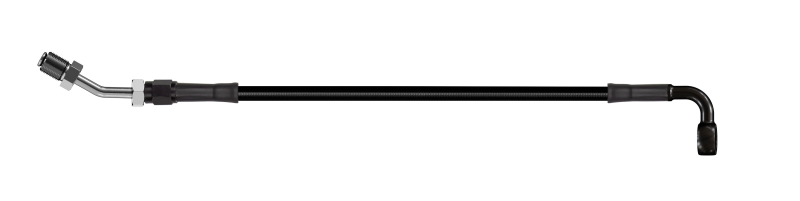 Goodridge 72in Universal Clutch Line w/Black Zinc Fittings & Black Hose - 90Deg Banjo w/AN3 Fitting - HD2090-1CB-BK72