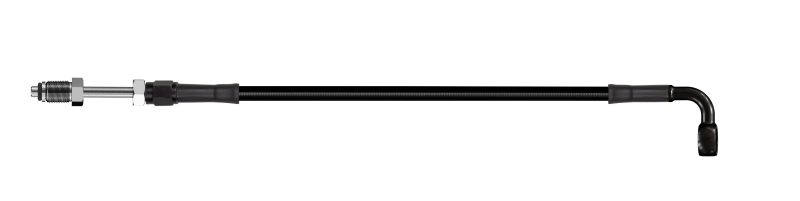 Goodridge 72in Universal Clutch Line w/Blk Zinc Fitting & Blk Hose - 90Deg Banjo w/Straight 7/16 UNF - HD1090-1CB-BK72