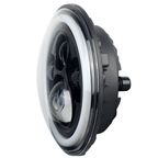 Eagle Lights 7" LED Headlight and 4.5" LED Passing Light Kit with Halo Rings for Harley-Davidson and Indian Motorcycles - Generation I / Black