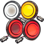 Eagle Lights HALOS 2" Front and Rear LED Turn Signals for Harley-Davidson® Motorcycles - Front (1157) / Rear (1157)