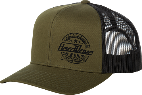 HARDDRIVE EMBLEM HAT BLACK/OD GREEN OS