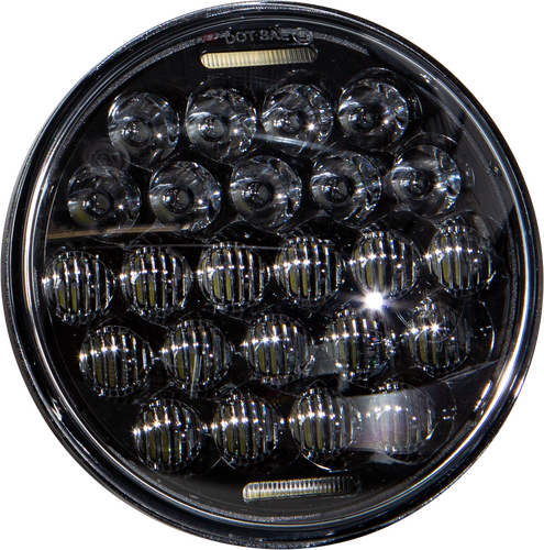 HARDDRIVE LED HEADLIGHT 5.75" 75W BLACK 3500/2000 LUMENS - 820-0364