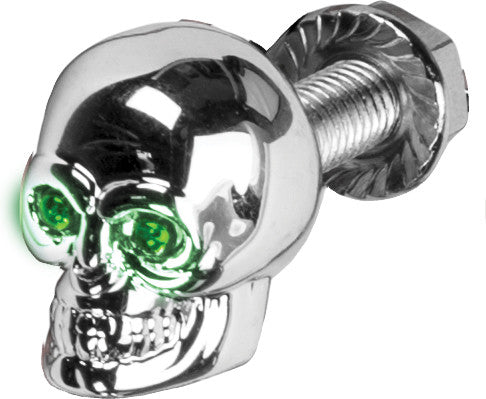 HARDDRIVE Lighted Skull License Plate Screw - H040080