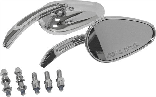 HARDDRIVE Tapered Custom Die Cast Mirror - 18-130