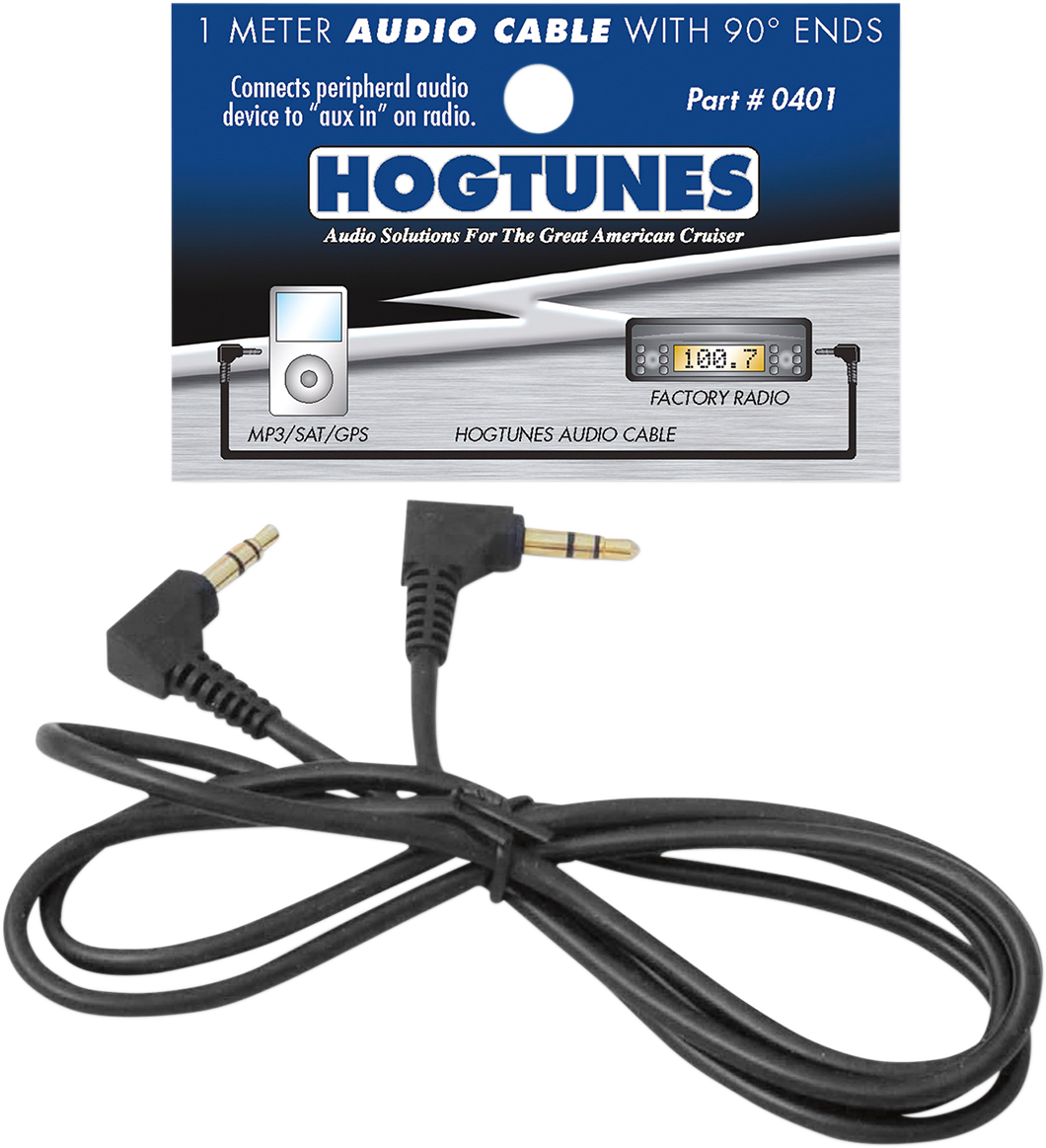 HOGTUNES 1 Meter Stereo Audio Cable with 90º Ends - Radio Cable/Audio Device 4401-0072
